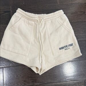 White Fox Boutique Cream Athletic Shorts